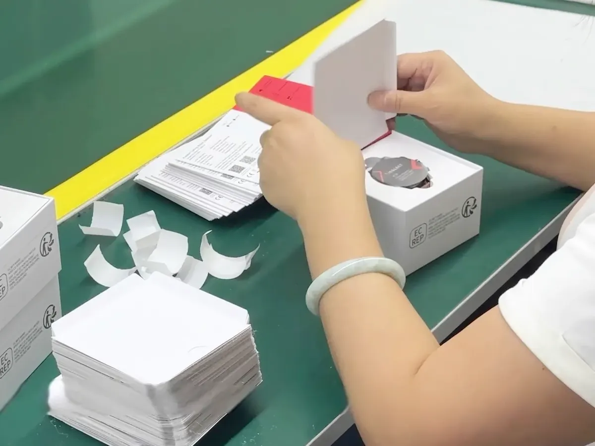 Wearable products packed for delivery